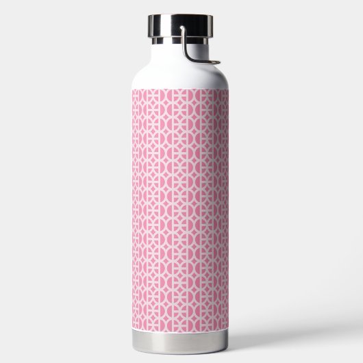 Pink Circle Pattern Water Bottle ウォーターボトル (左面)
