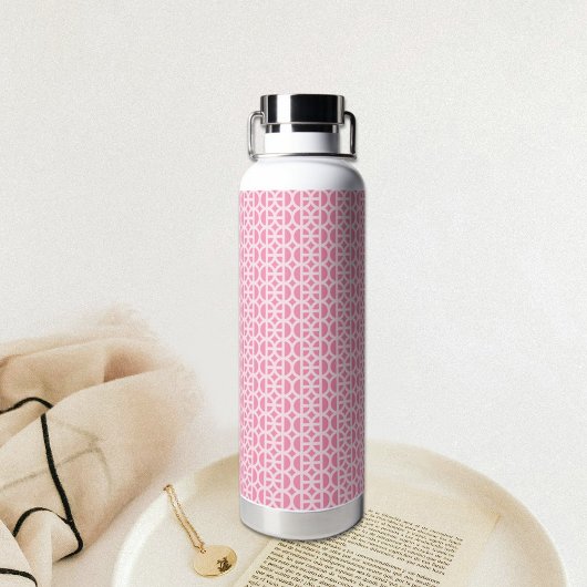 Pink Circle Pattern Water Bottle ウォーターボトル