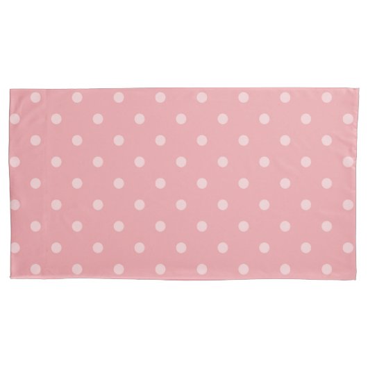 Pink Circles Pattern Pair Of Pillowcases 枕カバー (正面左)