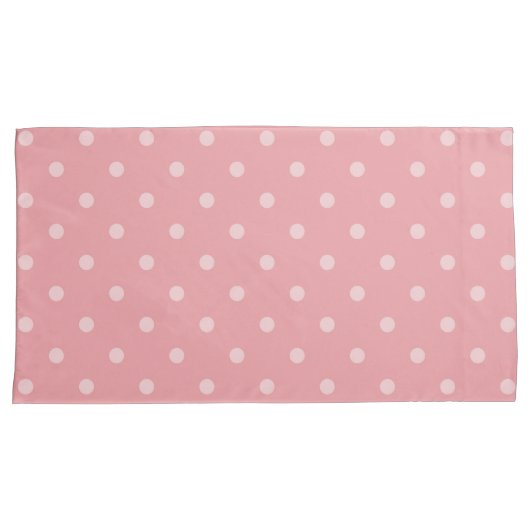 Pink Circles Pattern Pair Of Pillowcases 枕カバー (正面右)