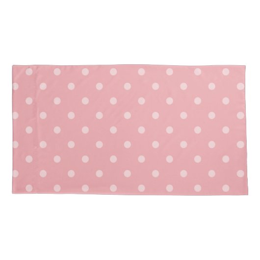 Pink Circles Pattern Pair Of Pillowcases 枕カバー (裏面-左)