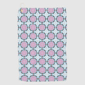 Pink circular geometric patterned  ゴルフタオル (正面)