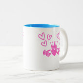 Pink Claddagh Coffee Mug ツートーンマグカップ (正面右)