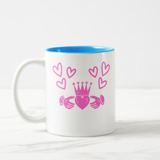 Pink Claddagh Coffee Mug ツートーンマグカップ (左)