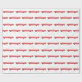 PINK CLASSIC CAR CADDY CHRISTMAS WRAPPING PAPER ラッピングペーパー (フラット)