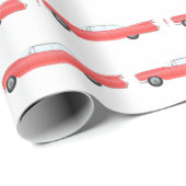 PINK CLASSIC CAR CADDY CHRISTMAS WRAPPING PAPER ラッピングペーパー (ロールコーナー)