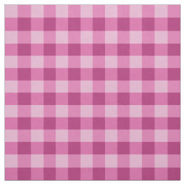 Pink Classic Gingham Check Pima Cotton Fabric ファブリック