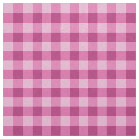 Pink Classic Gingham Check Pima Cotton Fabric ファブリック (見本)