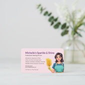 Pink Cleaning Service 名刺 (スタンド正面)