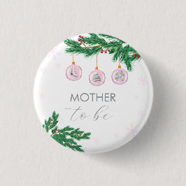 Pink Clothes Ornaments Mother To Be Baby Shower  缶バッジ