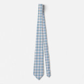 Pink Cloud and Blue Lagoon Plaid Neck Tie ネクタイ (正面)