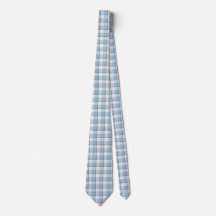 Pink Cloud and Blue Lagoon Plaid Neck Tie