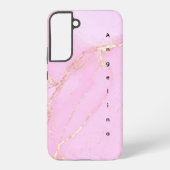 Pink Cloud Gold Glitter Personalize Samsung Galaxyケース (裏面)