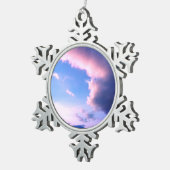 Pink clouds スノーフレークピューターオーナメント (右)