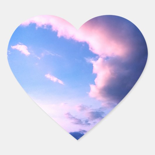 Pink clouds ハートシール (正面)