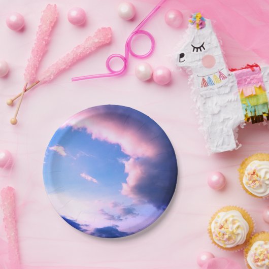 Pink clouds ペーパープレート (パーティー)
