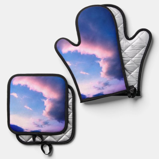 Pink clouds 鍋つかみ&鍋敷きセット (正面/裏面)