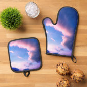 Pink clouds 鍋つかみ&鍋敷きセット (トップダウン)