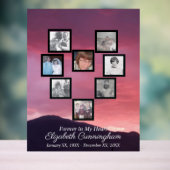 Pink Clouds at Sunset Photo Collage Heart   アクリルサイン (ニュートラル)