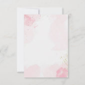 Pink Clouds It's a Girl Baby Shower Thank You Card サンキューカード (裏面)