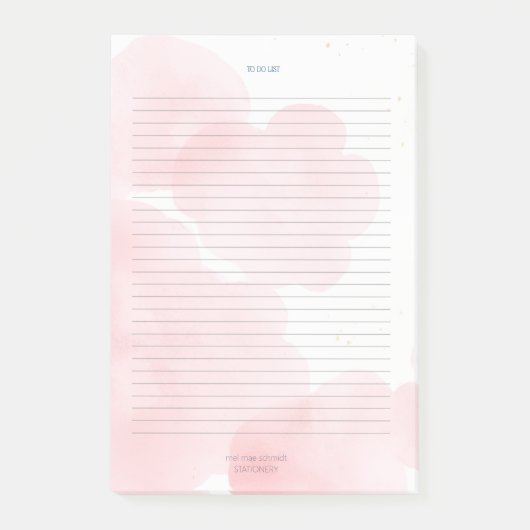 Pink Clouds To Do List Pad ポストイット (正面)