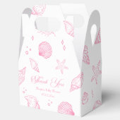Pink Coastal Baby Shower Thank You フェイバーボックス (オープン)