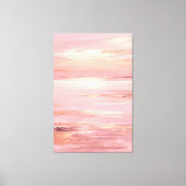 Pink Coastal Sunset Abstract キャンバスプリント (正面)