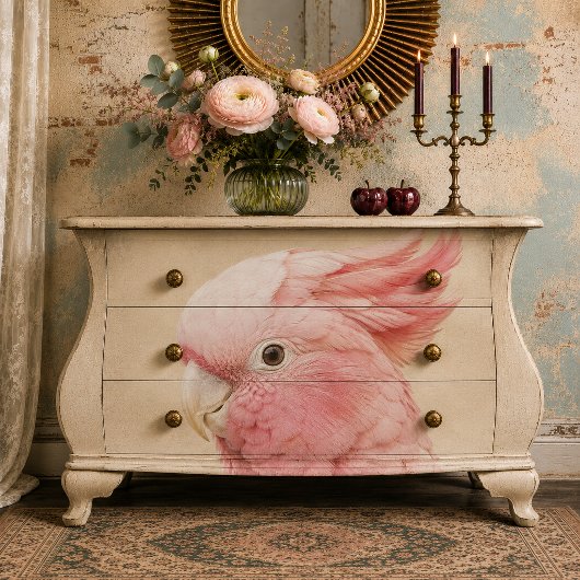 Pink Cockatoo Decoupage Tissue Paper 薄葉紙
