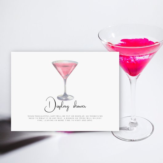 Pink cocktail Bridal shower Display shower エンクロージャーカード