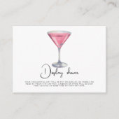 Pink cocktail Bridal shower Display shower エンクロージャーカード (正面)