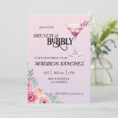 Pink Cocktail Brunch and Bubbly Bridal Shower 招待状 (スタンド正面)