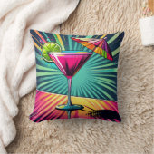 Pink cocktail Throw Cushion クッション (ブランケット)