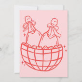 Pink Cocktail Valentine’s Day 21st Birthday Party 招待状 (裏面)