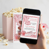 Pink Cocktails and Pajamas Girls Night Birthday 招待状