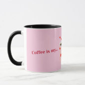 Pink Coffee is My Valentine | Cute Coffee マグカップ (左)