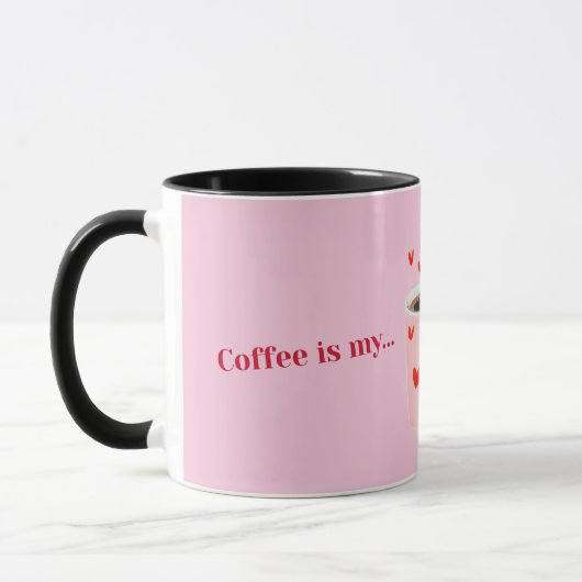 Pink Coffee is My Valentine | Cute Coffee マグカップ (左)