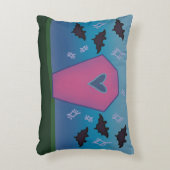 Pink Coffin Throw Pillow アクセントクッション (正面(垂直))