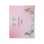 Pink color custom text  ノートパッド (回転)