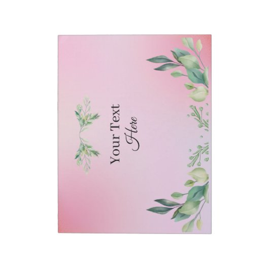 Pink color custom text ノートパッド (回転)