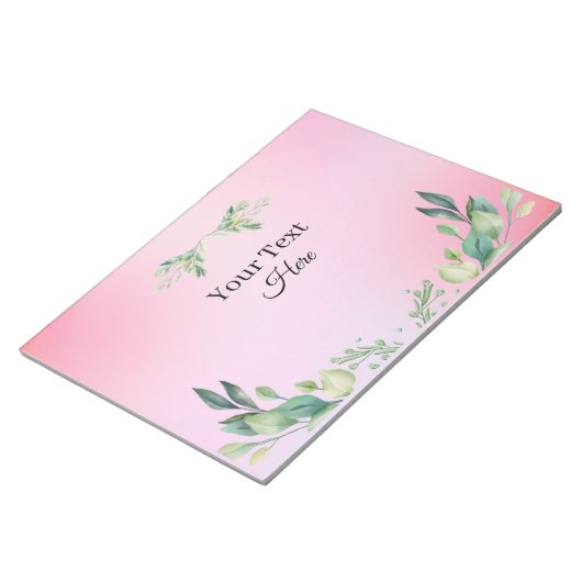 Pink color custom text  ノートパッド (アングル)