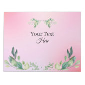 Pink color custom text  ノートパッド (正面)