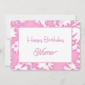 Pink Color Me Daisies Birthday Card シーズンカード (正面)