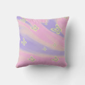 Pink colorful pattern クッション (裏面)