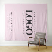 Pink Companyガーリー Business Logoイベント背景 タペストリー (インサイチュ(横))