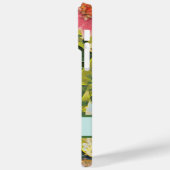 Pink Coneflowers緑の葉名パーソナライズされたCa Case-Mate iPhoneケース (裏面 / 左)