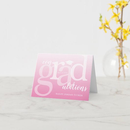 Pink ConGRAD (Pink ConGRAD)の卒業祝い カード (黄色い花)