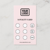 Pink Connect With Us Social QR Code Loyalty Card 名刺 (正面)