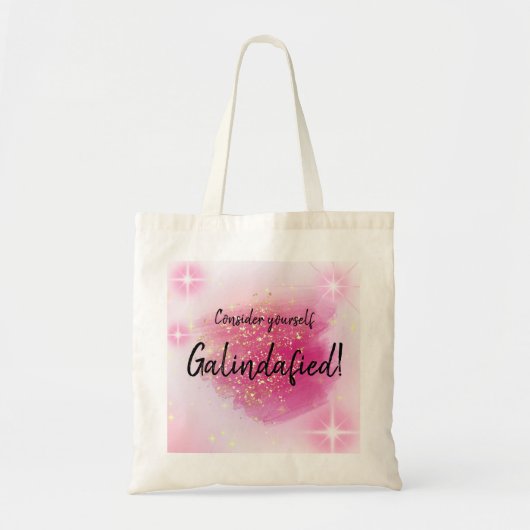 Pink Consider yourself Galindafied Tote Bag トートバッグ (正面)