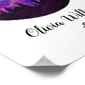 Pink Constellation Libra Horoscope Sign Gift ポスター (角)