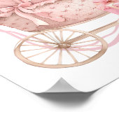 Pink Coquette Baby Carriage Cards and Gifts ポスター (角)